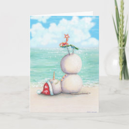 Carte de Noël de Yoga tropical