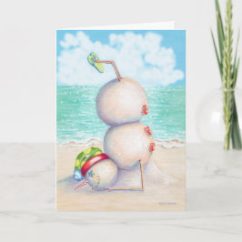 Carte de Noël de Yoga tropical