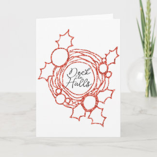 Carte de Noël Deck the Halls