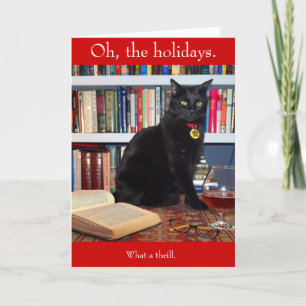 Carte de Noël d'Edgar Allan Kittycat