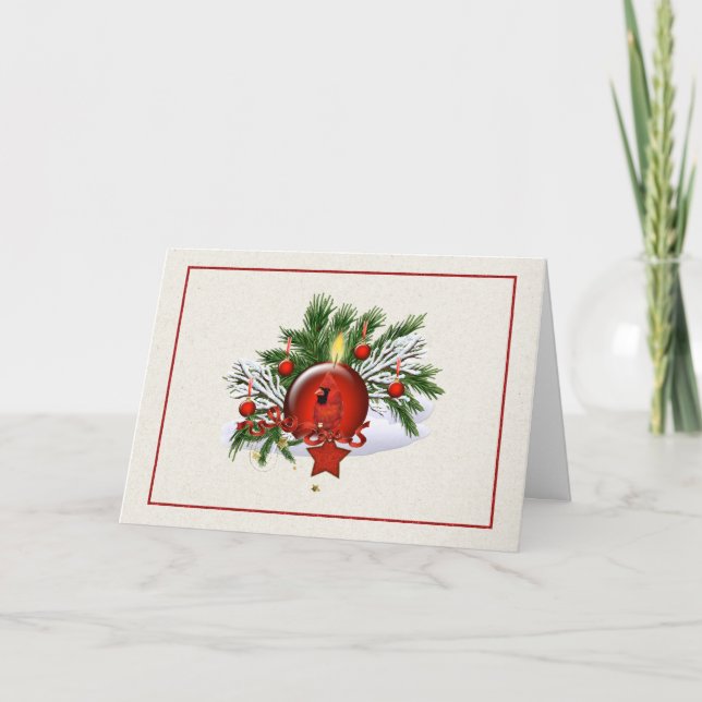 Carte de Noël d'entreprise avec Noël T (Devant)