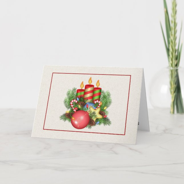 Carte de Noël d'entreprise avec Noël T (Devant)