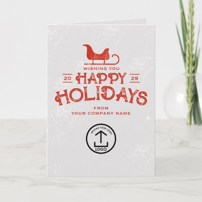 Carte de Noël d'entreprise Clients Employés (Devant)