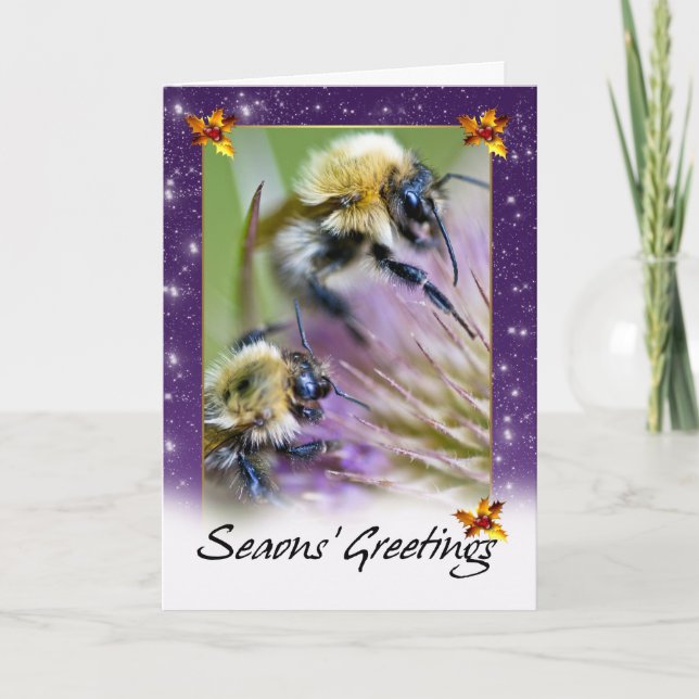 Carte de Noël des abeilles - Abeilles de miel sur  (Devant)