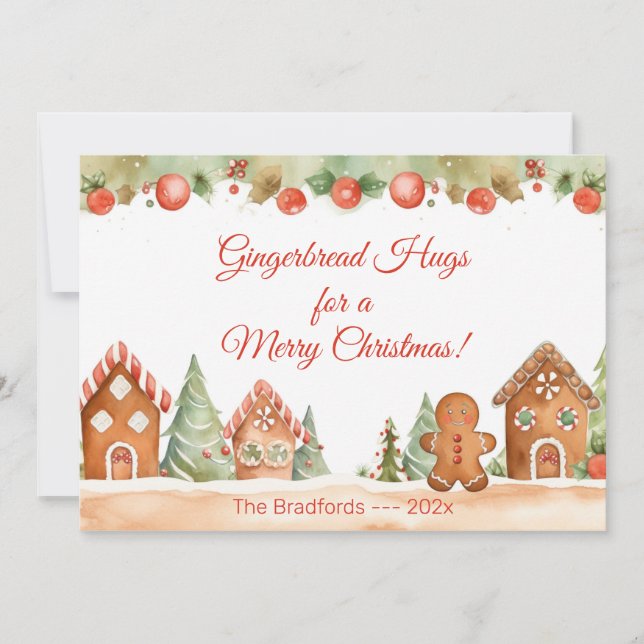 Carte de Noël des câpres de pain d'épices (Devant)