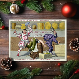 Carte de Noël des Clowns victoriens