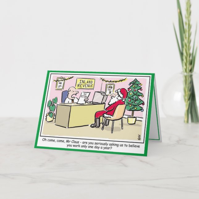 Carte de Noël des collecteurs d'impôt sur le reven (Devant)