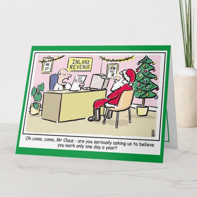Carte de Noël des collecteurs d'impôt sur le reven (Devant)