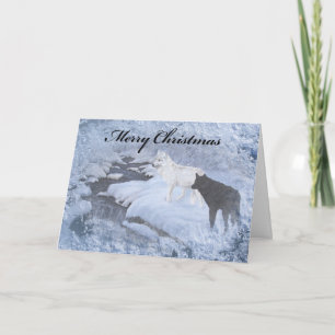 Carte de Noël des loups, enveloppes incluses