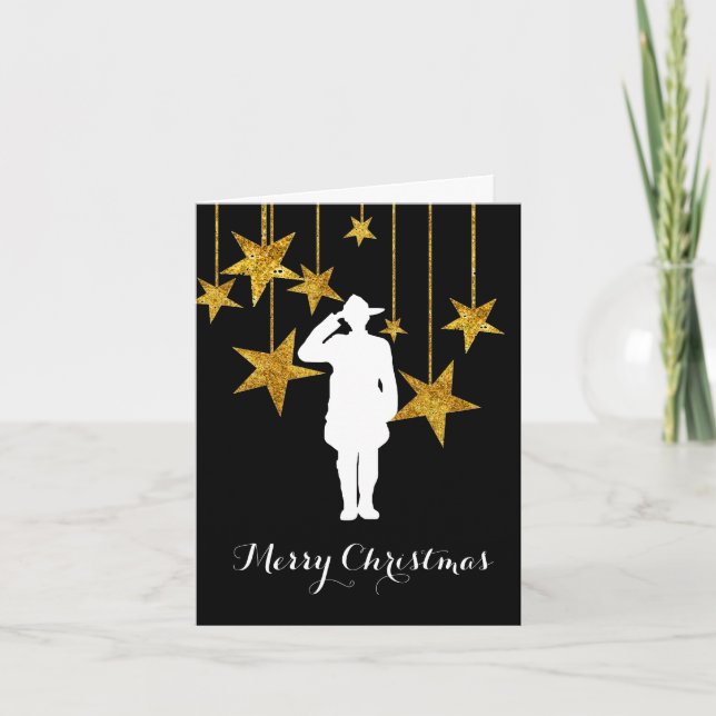 Carte De Noël Des Monts Et Étoiles Canadiens (Devant)