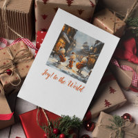 Carte de Noël des musiciens de rue Joie au Monde