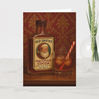 Carte de Noël des spiritueux de vacances