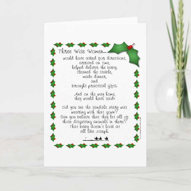 Carte de Noël des trois femmes sages (Devant)