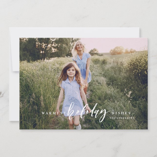 Carte de Noël des voeux les plus chauds (Devant)