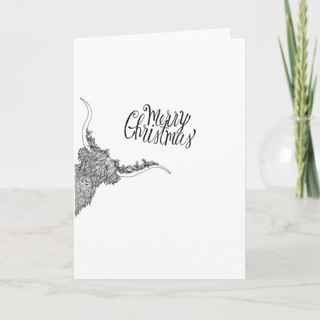 Carte de Noël dessinée à la main (Devant)