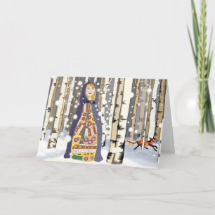 Carte de Noël d'hiver