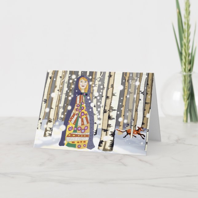 Carte de Noël d'hiver (Devant)