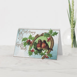 Carte de Noël d'oiseaux