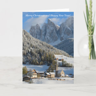 Carte de Noël Dolomites Alpes