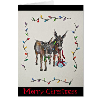 Carte de Noël Donkey