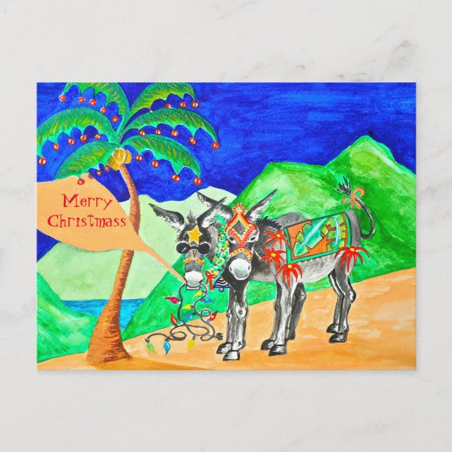 Carte de Noël Donkey (Devant)