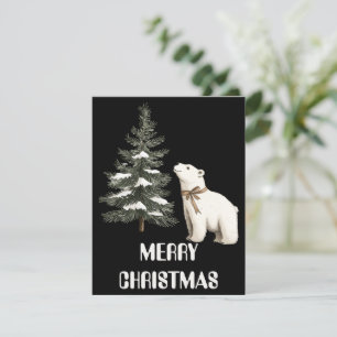 Carte de Noël d'ours polaire