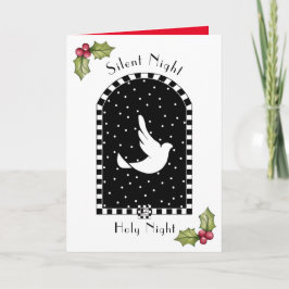 Carte de Noël Dove In Snowy Sky