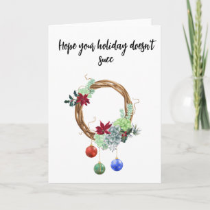 Carte de Noël drôle avec des plantes grasses
