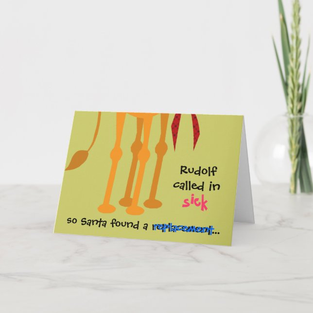 Carte de Noël drôle - chameau dans le costume de (Devant)