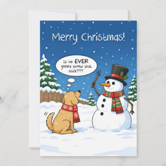 Carte de Noël drôle de chien | Vœux de Noël hilara