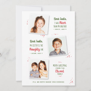 Carte de Noël drôle de fille ou de bon frère