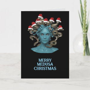 Carte de Noël drôle de Méduse