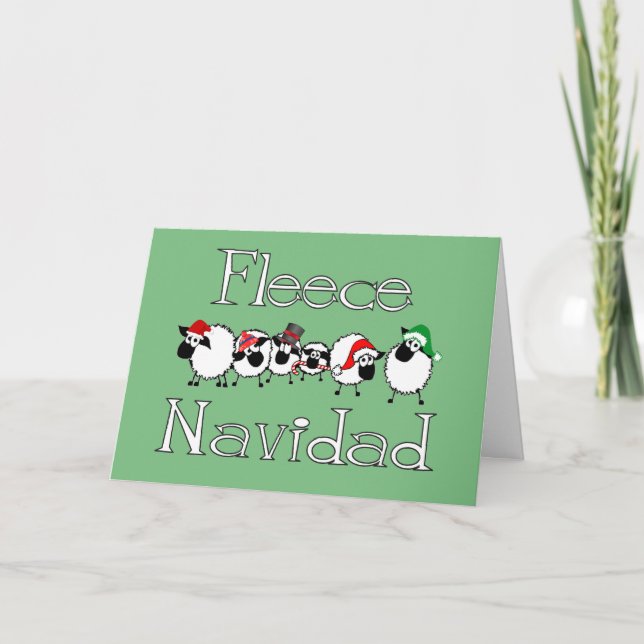 Carte de Noël drôle de Navidad d'ouatine (Devant)