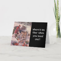 Carte de Noël drôle de Père Noël vintage