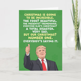 Carte de Noël drôle de Trump Numéro Un Noël