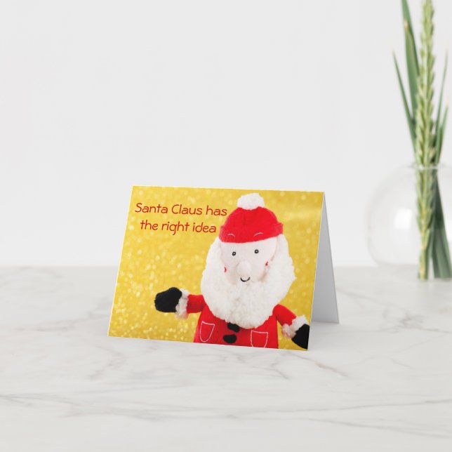 Carte de Noël drôle et sarcastique pour les invité (Devant)