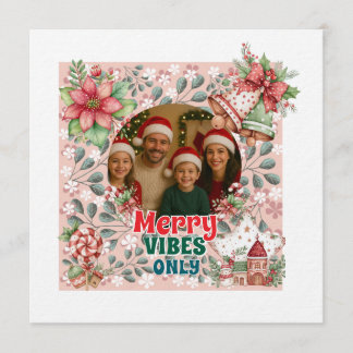 Carte de Noël drôle - Merry Vibes Only 