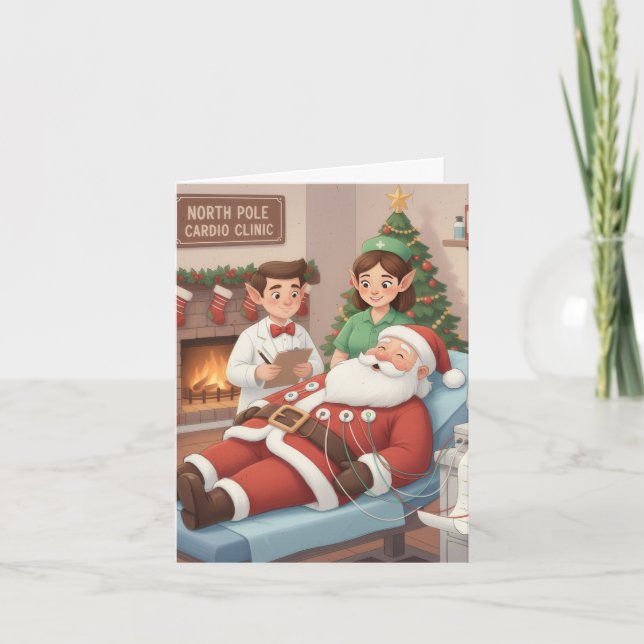 Carte de Noël drôle/mignonne pour les Techs EKG (Devant)