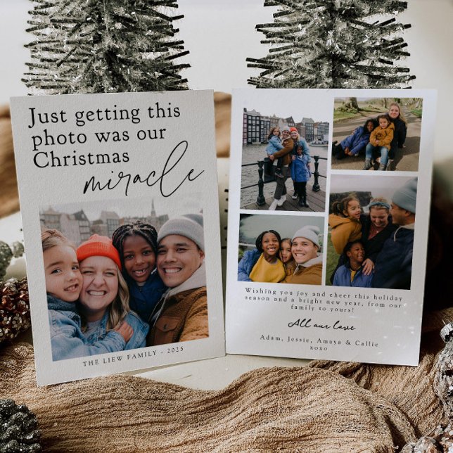 Carte de Noël drôle Miracle Photo Fête (Créateur téléchargé)