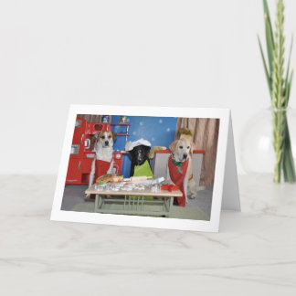 Carte de Noël drôle, photo de la cuisson de 3