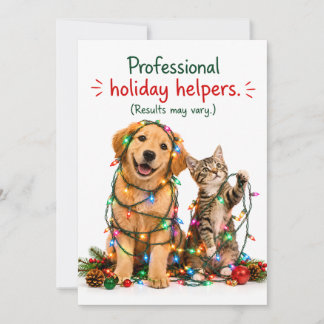 Carte de Noël drôle pour animaux de compagnie