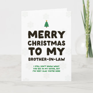 Carte de Noël drôle pour beau-frère