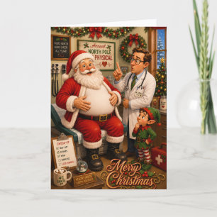 Carte de Noël drôle pour cabinet médical