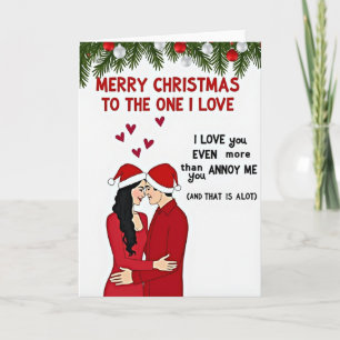 Carte de Noël drôle pour couple qui m'agace