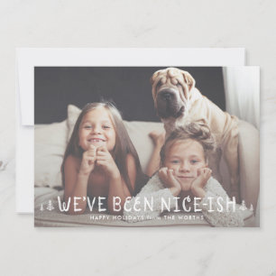 Carte de Noël drôle pour enfants Naughty or Nice-i