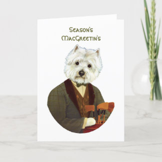 Carte de Noël drôle westie
