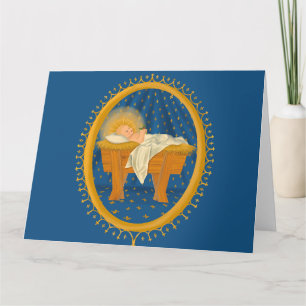 Carte de Noël du bébé Jésus
