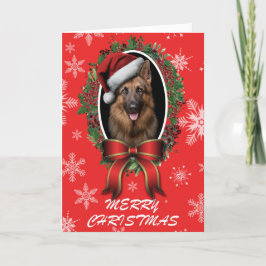 Carte de Noël du berger allemand