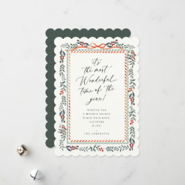 Carte de Noël du cadre de fête