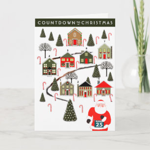 Carte de Noël du calendrier de l'arrivée